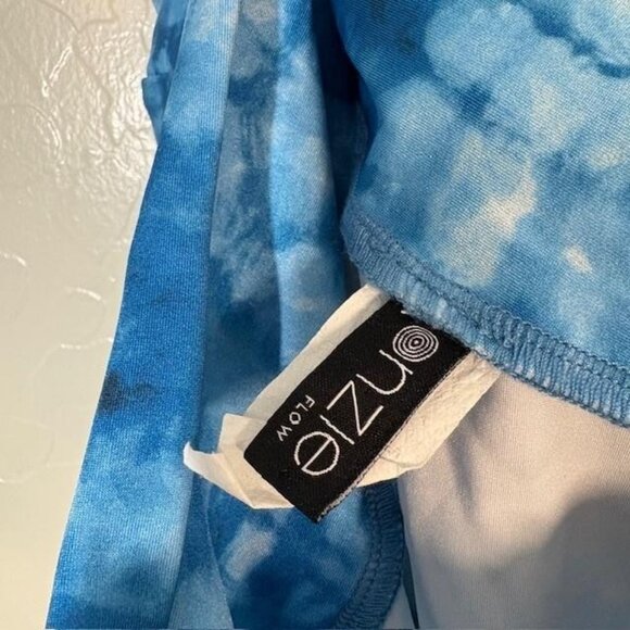 Onzie Flow Leggings Womens Small Medium Blue Tie Dye Yoga High Rise Stretch - Picture 4 of 8